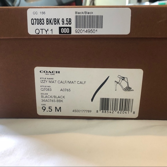 ✨SOLD‼️✨Coach heels 👠 in black 9 1/2 - Picture 7 of 8
